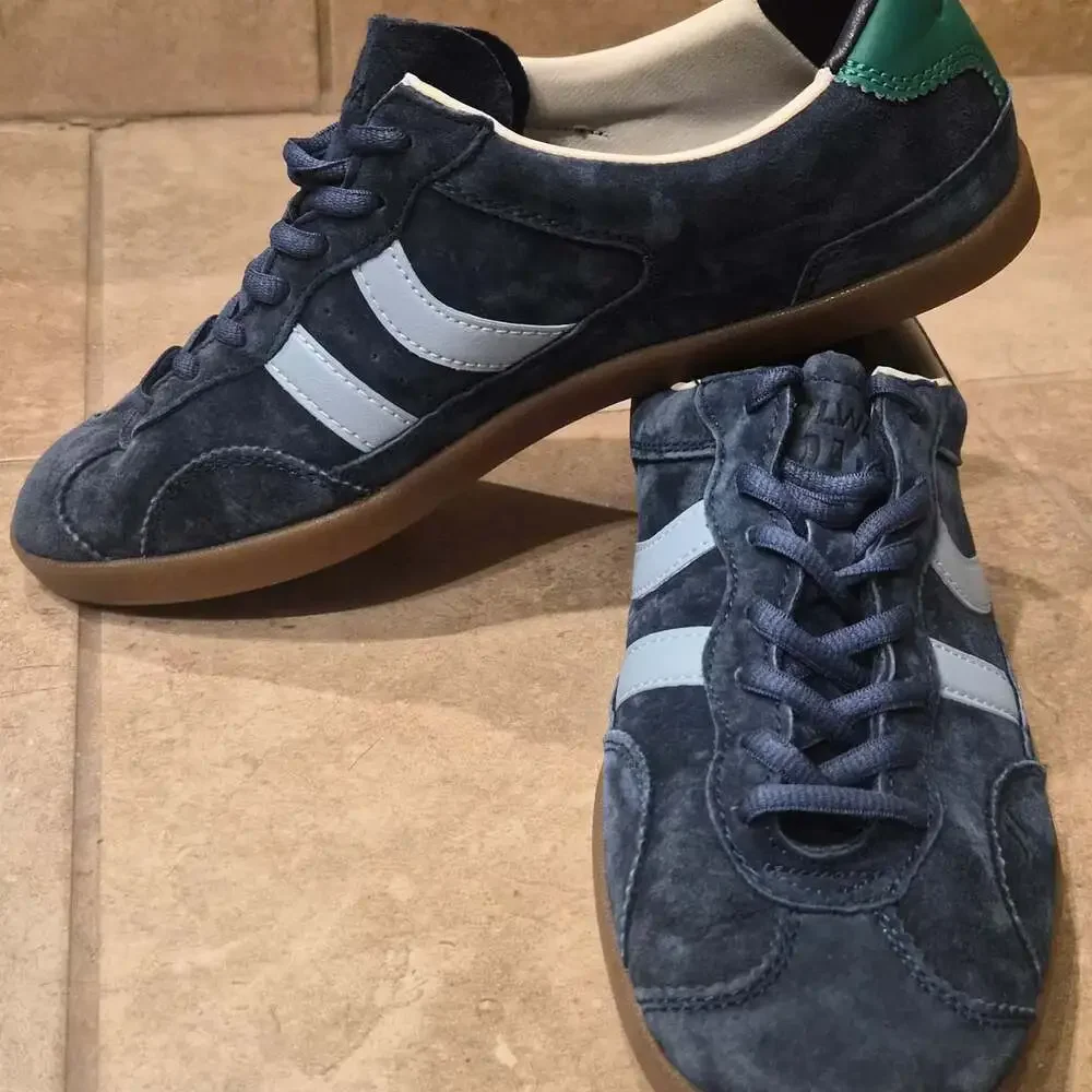 Coolway Goal Navy Suede Gum Sole Sneakers